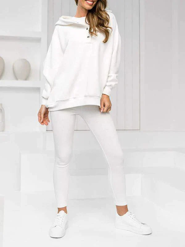 Dames 3-Delig Lounge Set | Hoodie, Vest & Broek | Zachte Stof met Ademend Weefsel