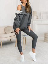 Dames 3-Delig Lounge Set | Hoodie, Vest & Broek | Zachte Stof met Ademend Weefsel
