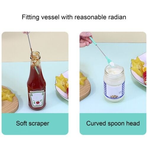 Verstelbare Potlepel | Flexibele Lepel voor Flessen & Potten | Ergonomisch Design | Vaatwasserbestendig