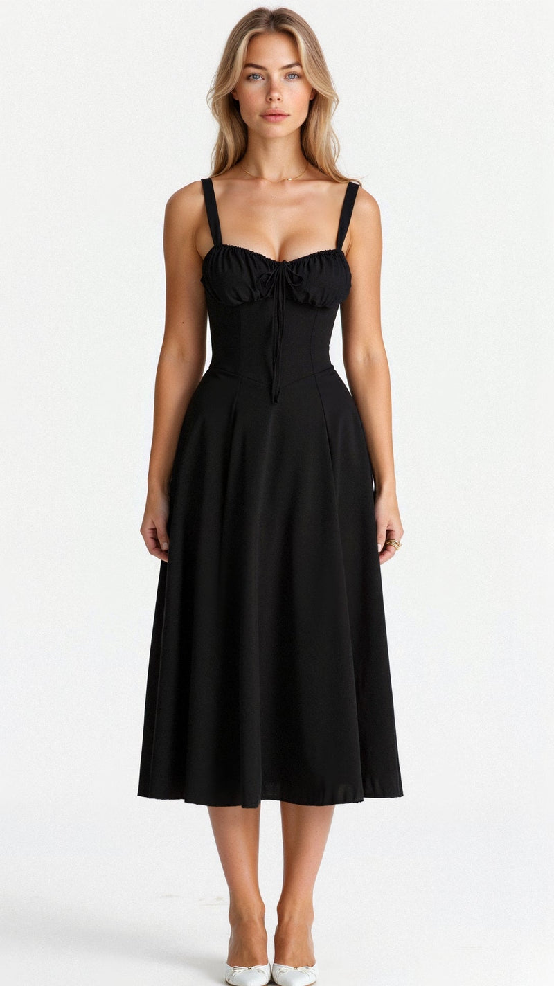 Arabella Tailliertes Damenkleid mit Schnürung und Herzausschnitt