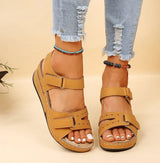 Damen Bequeme Verstellbare Riemen Plattform Sandalen | Offene Zehe