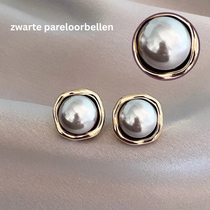 Elegante zwarte pareloorbellen