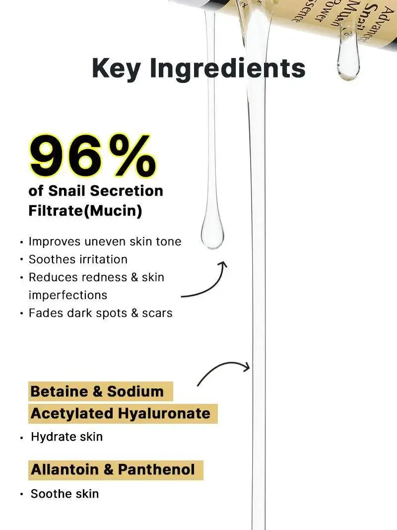 Gezichtsserum met Slakkenslijmextract | Hydratatie & Celvernieuwing | Anti-Aging