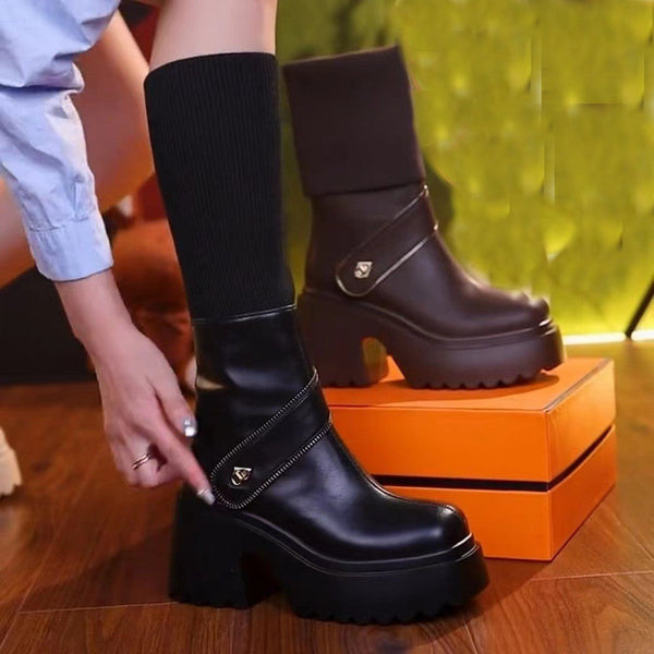 Luna™ Chunky Kniehoog Boots