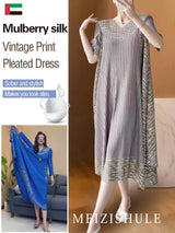 Anna™ Vintage Geplooide Jurk