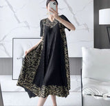 Anna™ Vintage Geplooide Jurk