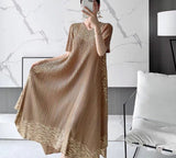 Anna™ Vintage Geplooide Jurk
