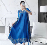 Anna™ Vintage Geplooide Jurk