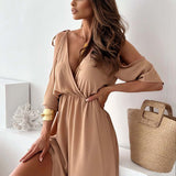 Jana™ Elegante V-hals Jurk