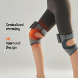 Kniebrace met Warmte en Massage | Verstelbare Pasvorm | USB-Voeding