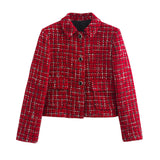Claire™ Geruite Blazer en Schort Set