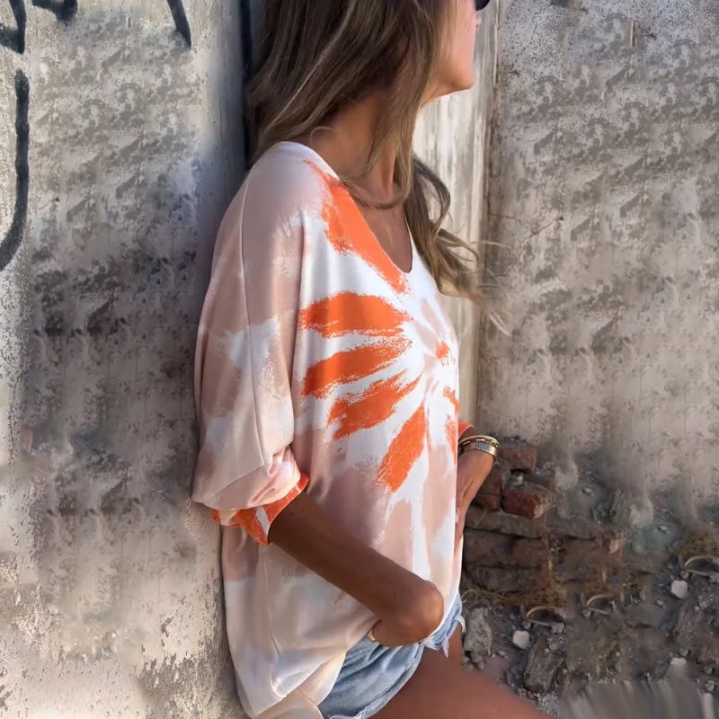 Saskia™ Comfortabele V-hals Blouse