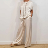 Doris™ Satijnen Blouse en Broek Set