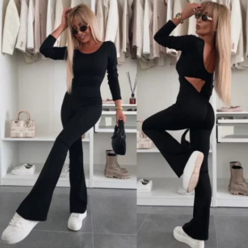 Hazel™ Slim-Fit Rugloze Jumpsuit