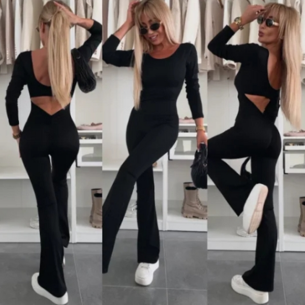 Hazel™ Slim-Fit Rugloze Jumpsuit