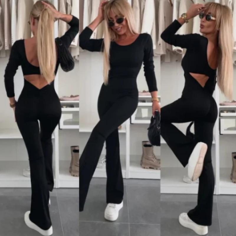 Hazel™ Slim-Fit Rugloze Jumpsuit
