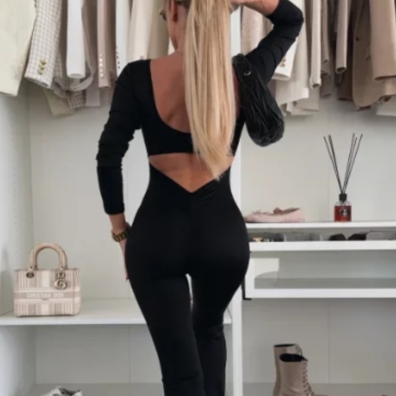 Hazel™ Slim-Fit Rugloze Jumpsuit