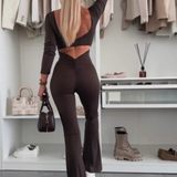 Hazel™ Slim-Fit Rugloze Jumpsuit