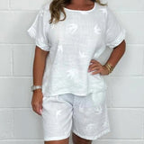 Penelope™ Katoenen en Linnen Shorts Set