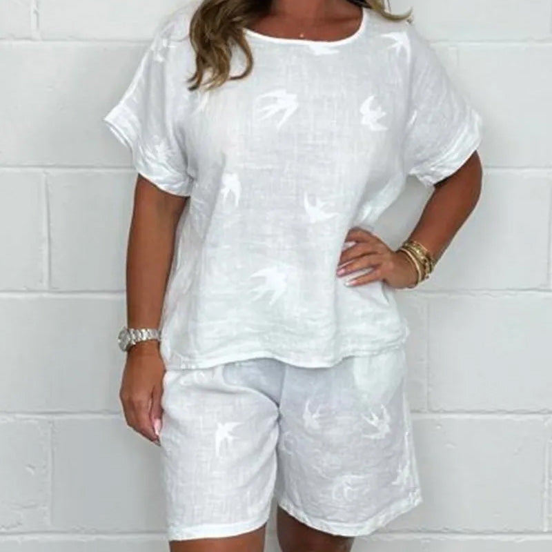 Penelope™ Katoenen en Linnen Shorts Set