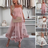 Karina™ Strapless Jurk met Tule Lagen