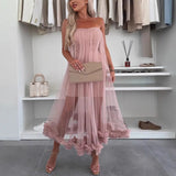 Karina™ Strapless Jurk met Tule Lagen