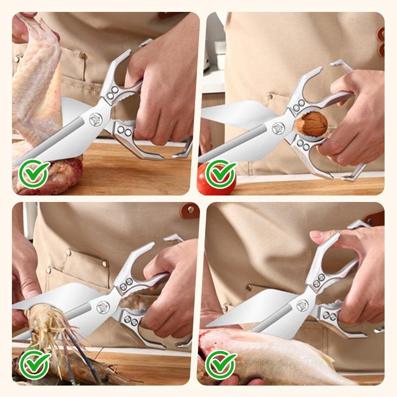 KnipMeester Multifunctionele Keukenschaar | Ultrascherpe Precisie | Ergonomisch & Duurzaam RVS