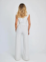 Dolores™ Klassieke Monochrome Jumpsuit Met Lage Hals