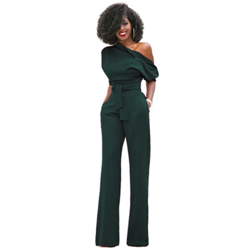 Asymmetrisch elegante jumpsuit voor dames | formeel