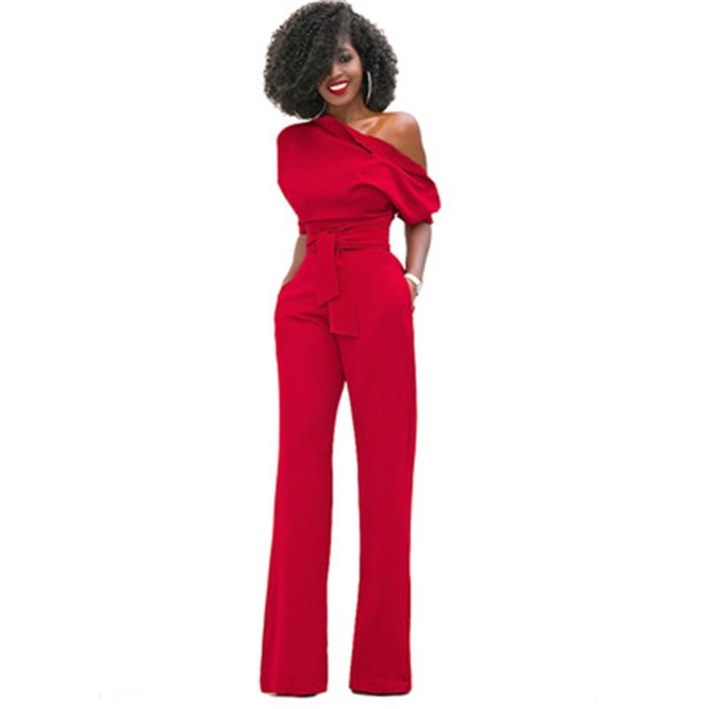 Asymmetrisch elegante jumpsuit voor dames | formeel