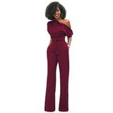 Asymmetrisch elegante jumpsuit voor dames | formeel