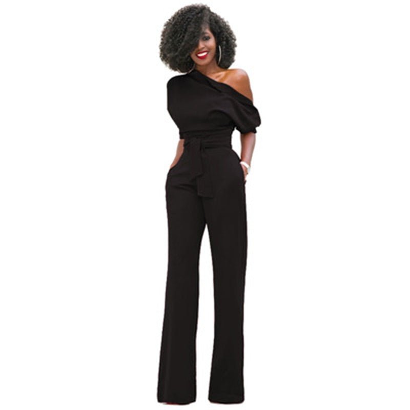 Asymmetrisch elegante jumpsuit voor dames | formeel