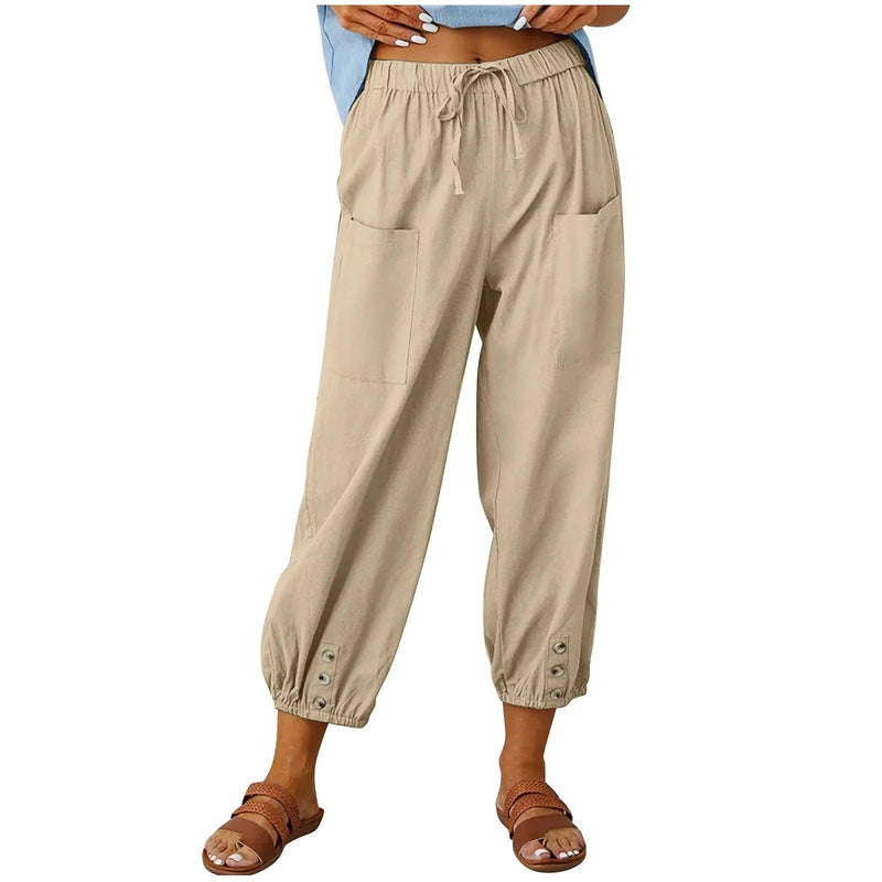 Adelheid™ Zomer katoenen linnen broek