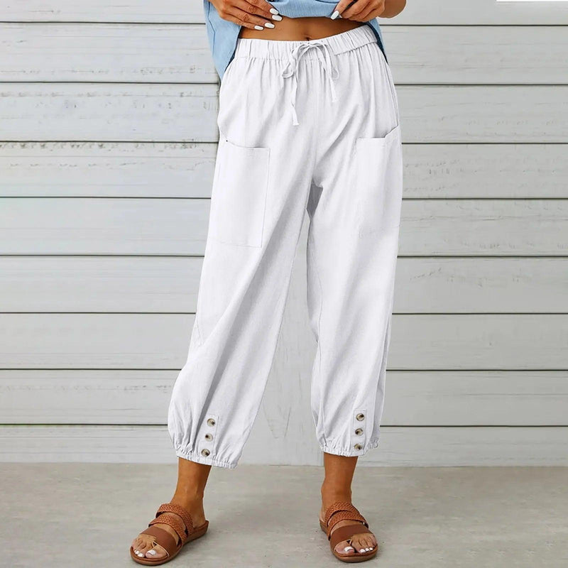 Adelheid™ Zomer katoenen linnen broek