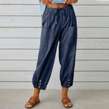 Adelheid™ Zomer katoenen linnen broek