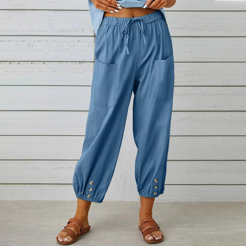 Adelheid™ Zomer katoenen linnen broek