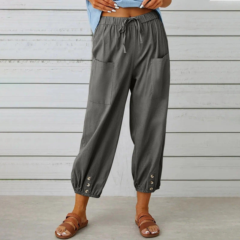 Adelheid™ Zomer katoenen linnen broek