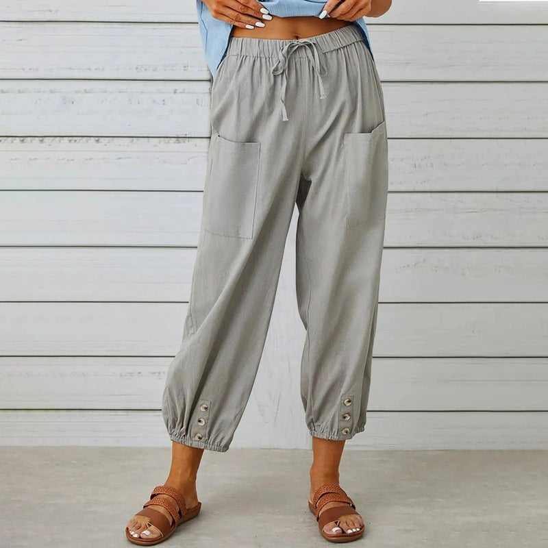 Adelheid™ Zomer katoenen linnen broek