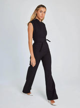 Dolores™ Klassieke Monochrome Jumpsuit Met Lage Hals